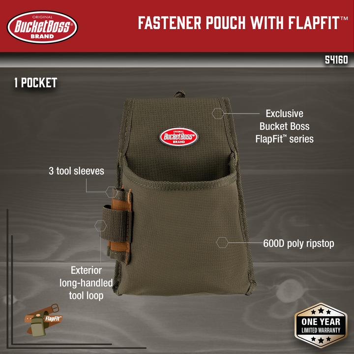Fastener Pouch with FlapFit