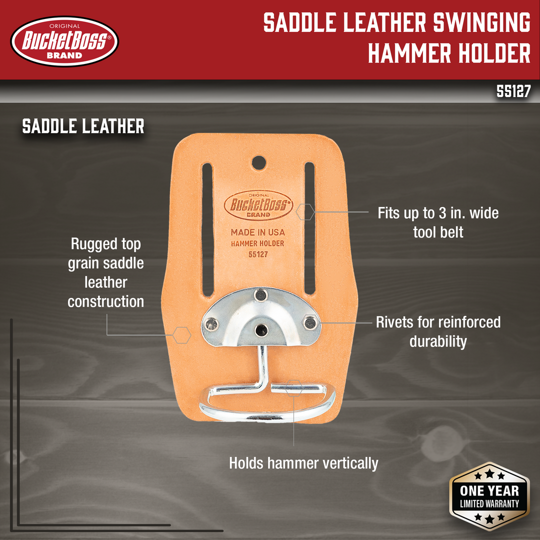 Saddle Leather Swinging Hammer Holder