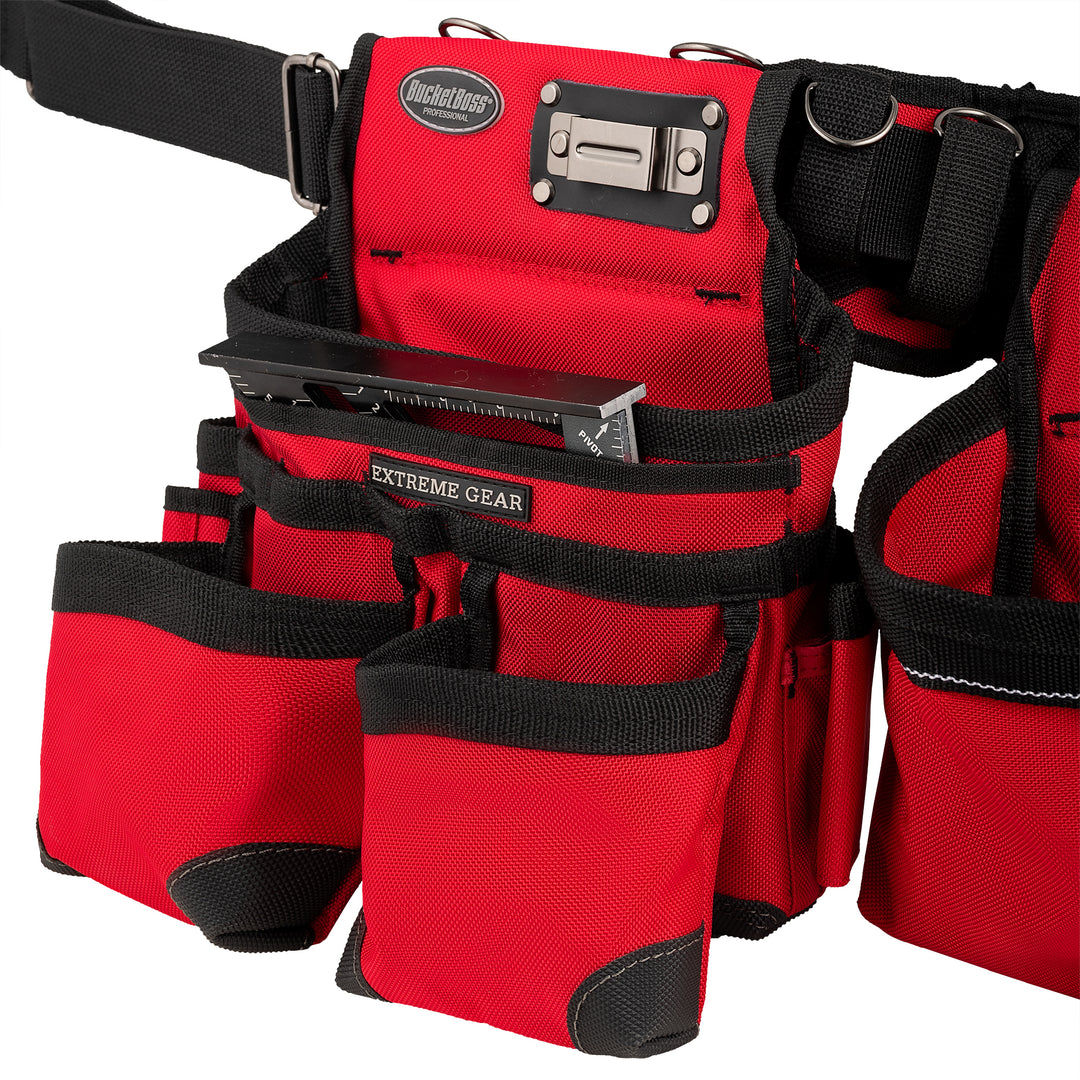 Red Framer's Tool Belt with Suspenders