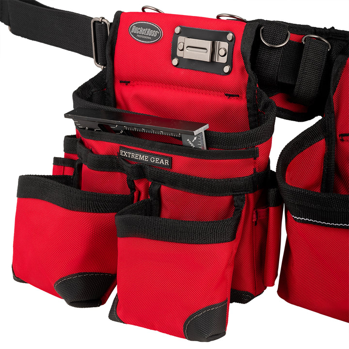 Red Framer's Tool Belt with Suspenders
