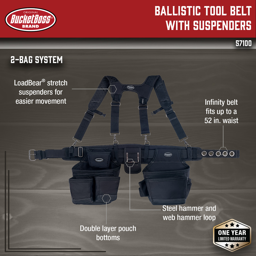 Ballistic Tool Belt with Suspenders