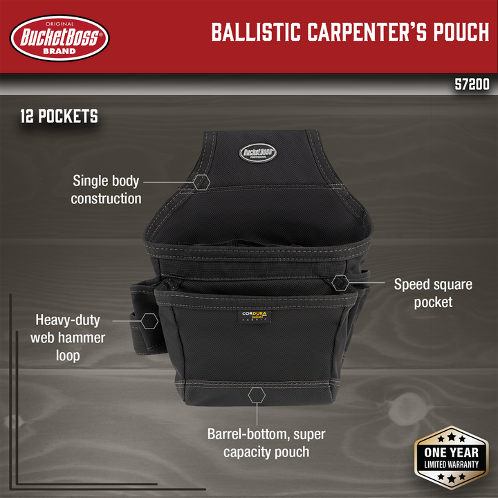 Ballistic Carpenter's Pouch