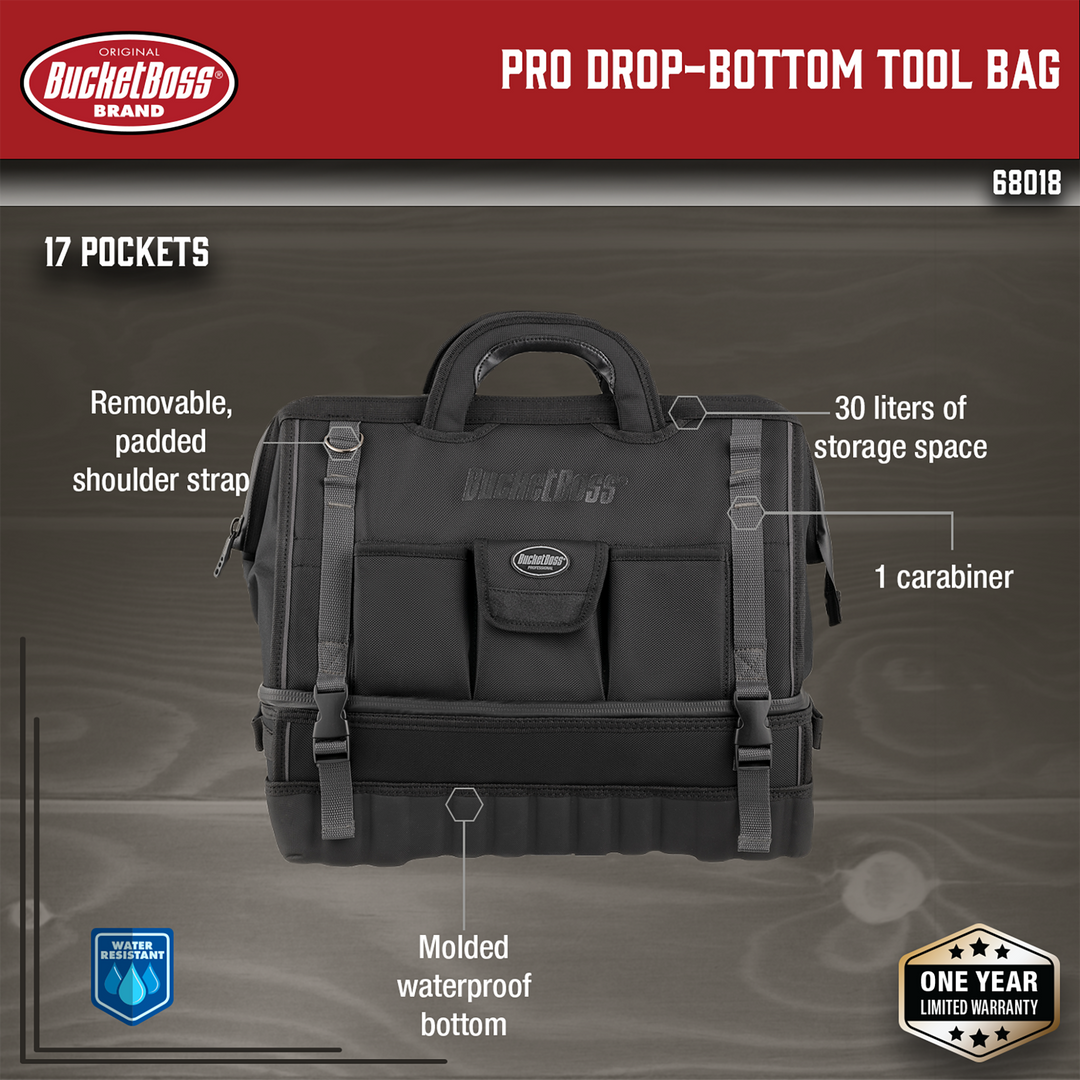 Pro Drop-Bottom Tool Bag