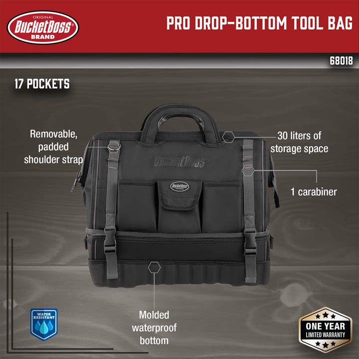 Pro Drop-Bottom Tool Bag