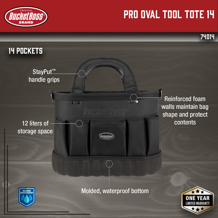 Pro Oval Tool Tote 14