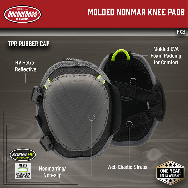 Molded Nonmar Knee Pads