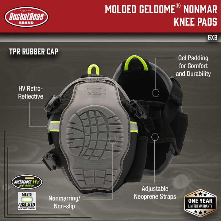 Molded GelDome Nonmar Knee Pads