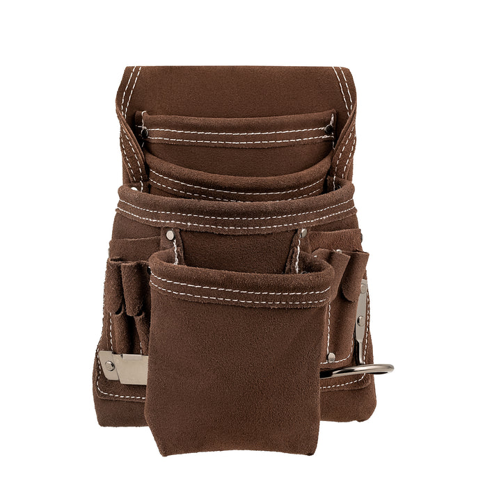 10 Pocket Suede Leather Pouch