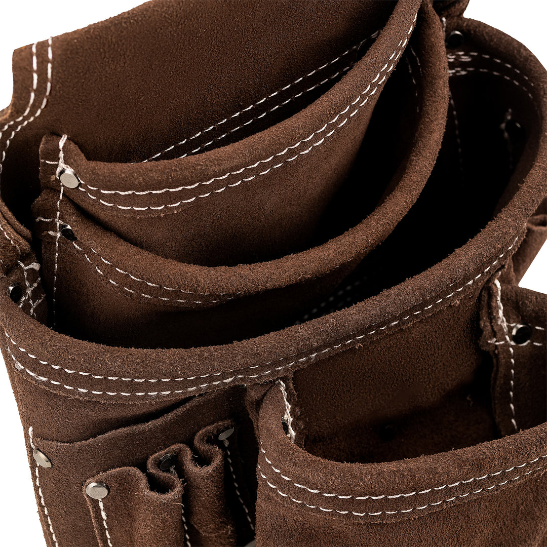 10 Pocket Suede Leather Pouch