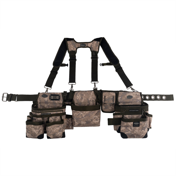 Digital Camo Framer's Tool Belt with Suspenders