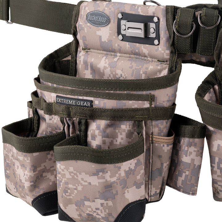 Digital Camo Framer's Tool Belt with Suspenders