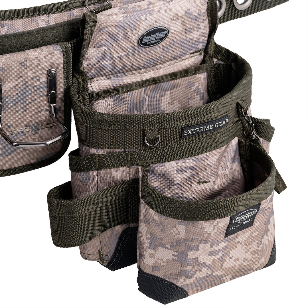 Digital Camo Framer's Tool Belt with Suspenders