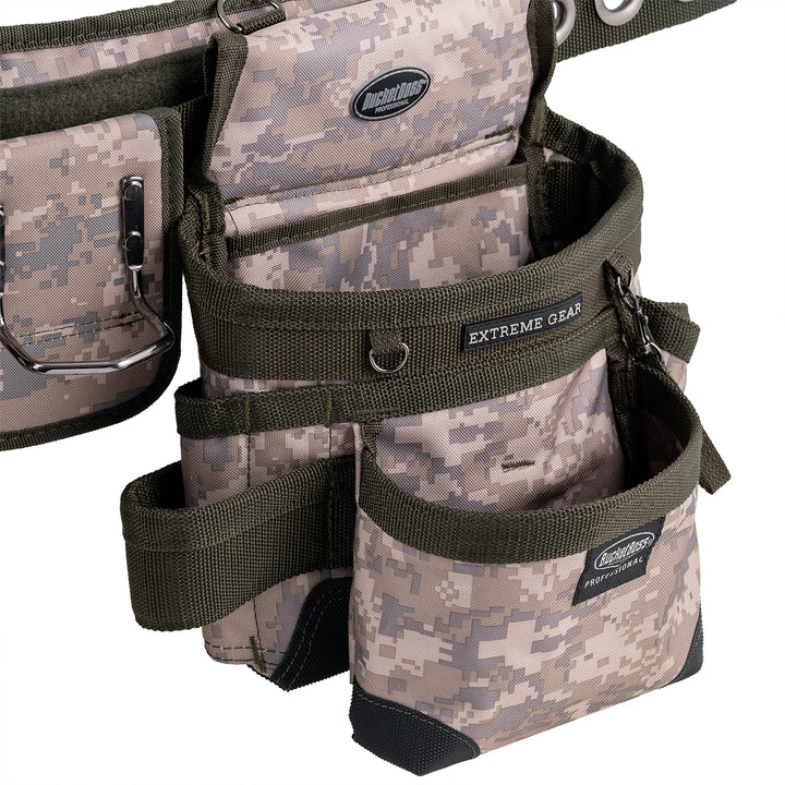 Digital Camo Framer's Tool Belt with Suspenders