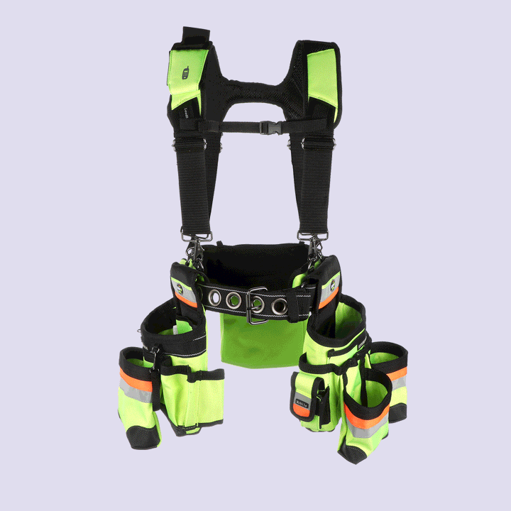 Hi-Vis Framer's Tool Belt with Suspenders