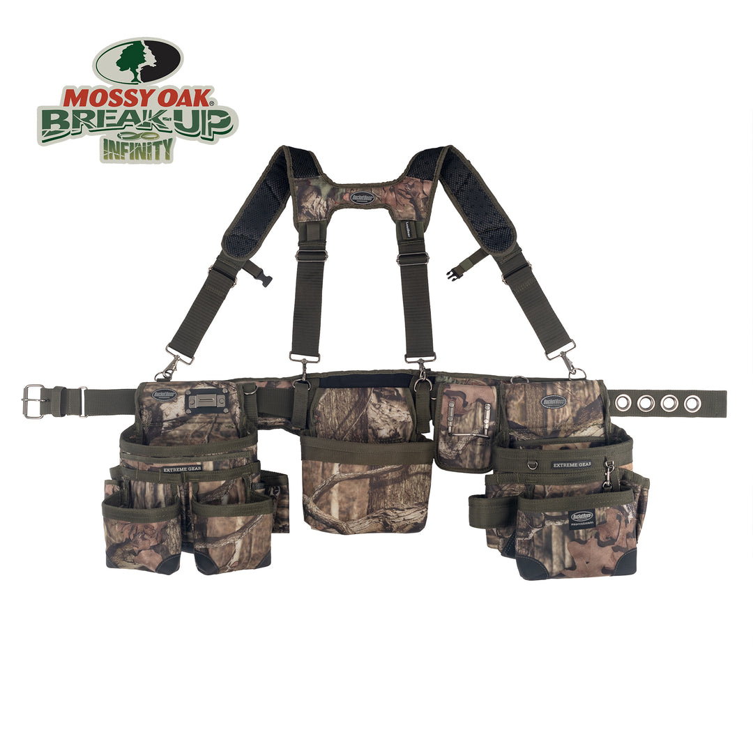 Mossy Oak® Camo Framer's Tool Belt with Suspenders