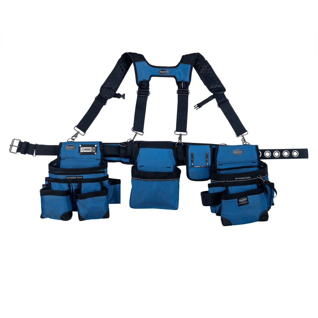 Royal Blue Framer's Tool Belt with Suspenders