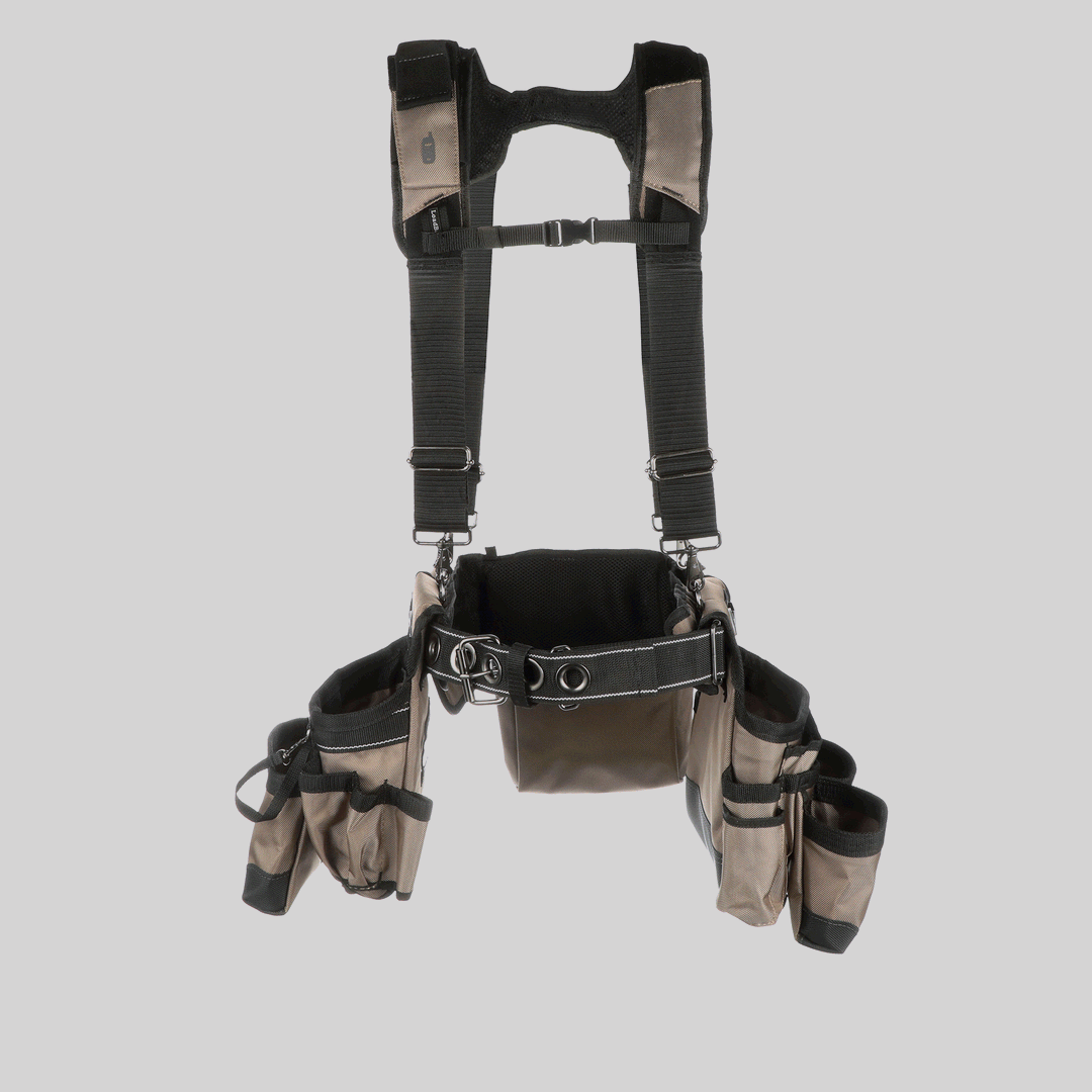 Tan Framer's Tool Belt with Suspenders