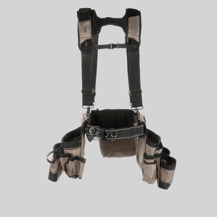 Tan Framer's Tool Belt with Suspenders