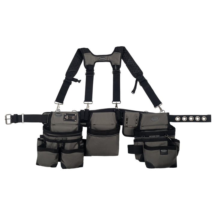 Grey Framer's Tool Belt with Suspenders
