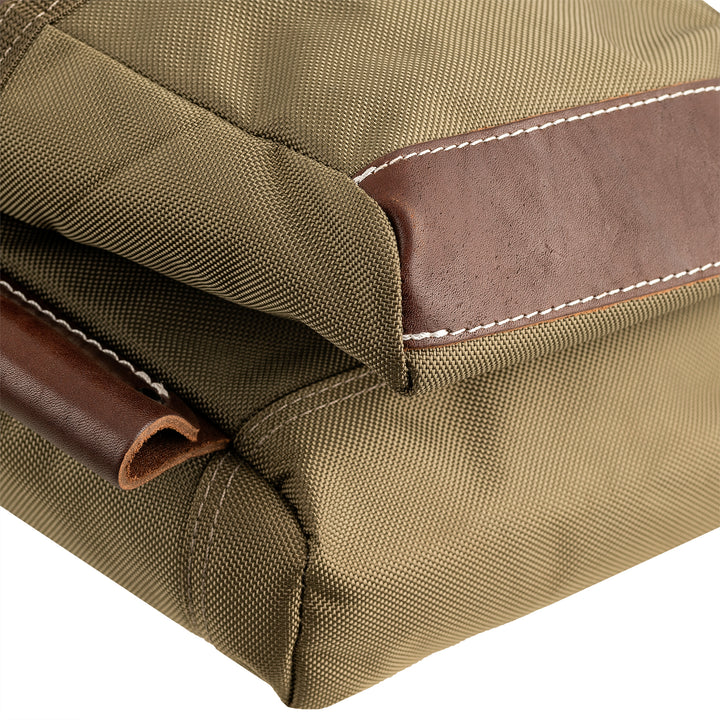 Green Leather Hybrid 19-Pocket Tool Belt with Suspenders