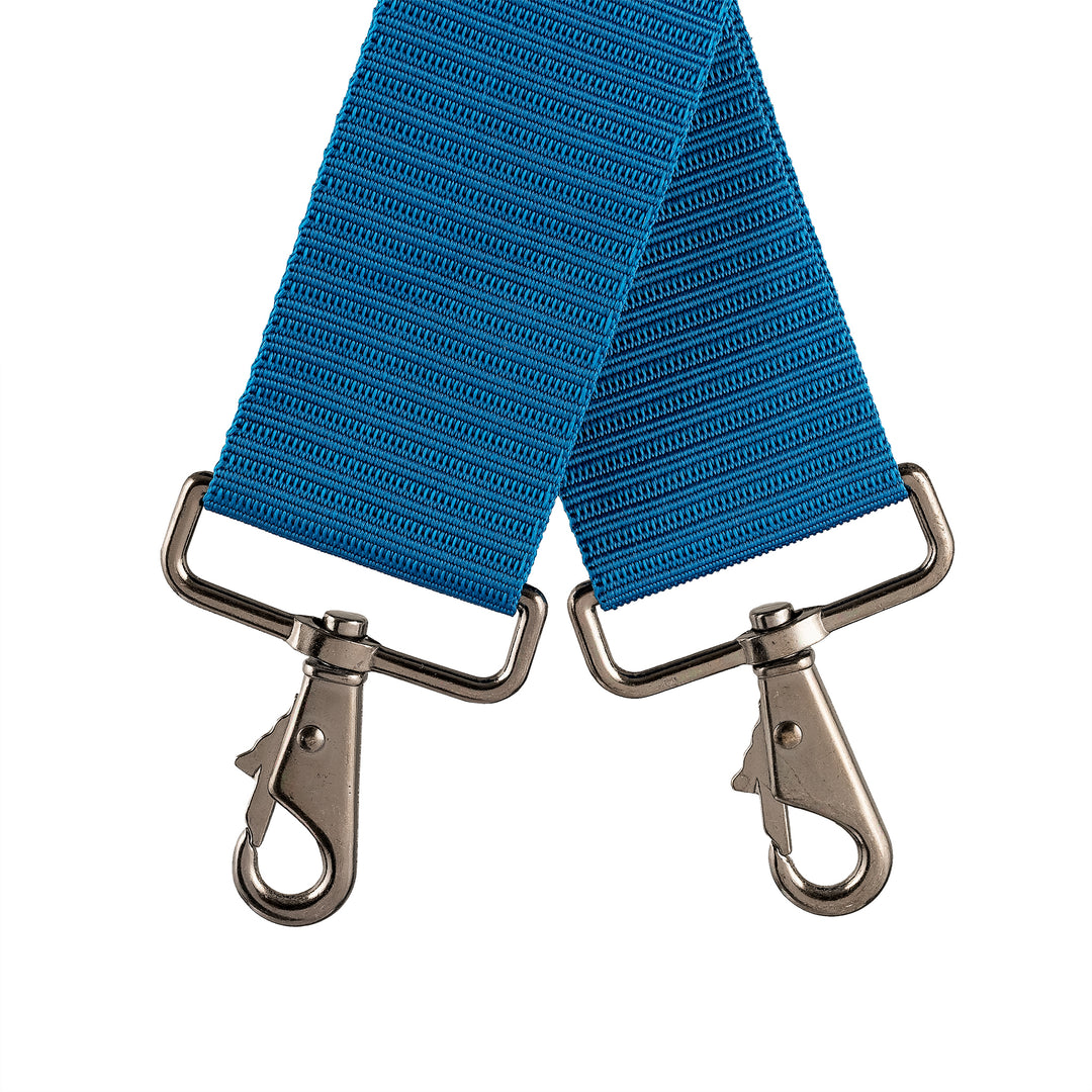 Blue Leather Hybrid 19-Pocket Tool Belt with Suspenders