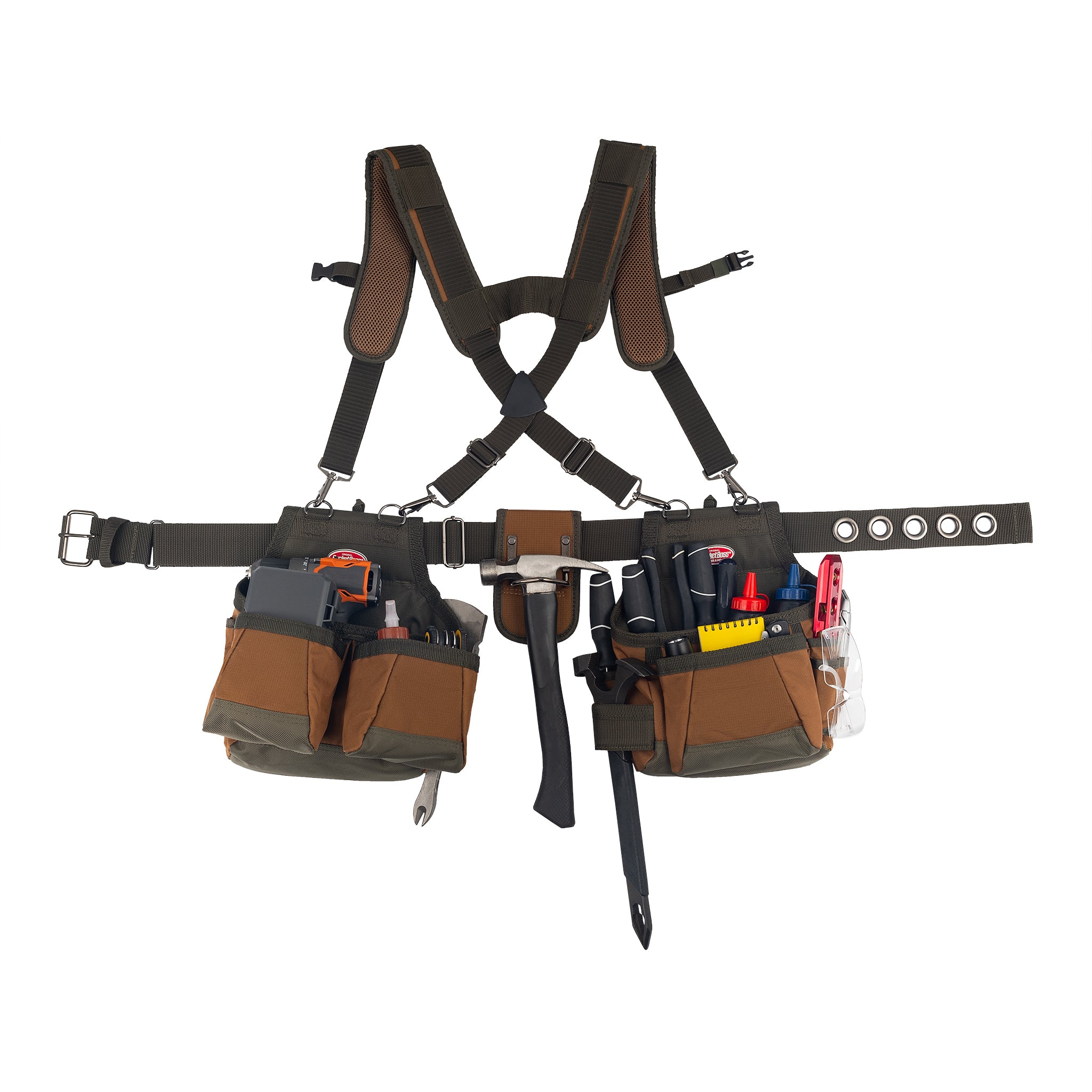 Airlift Tool Belt with Suspenders – Bucket Boss