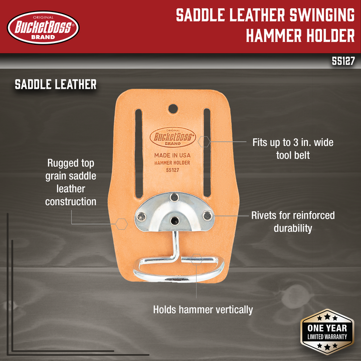 Saddle Leather Swinging Hammer Holder