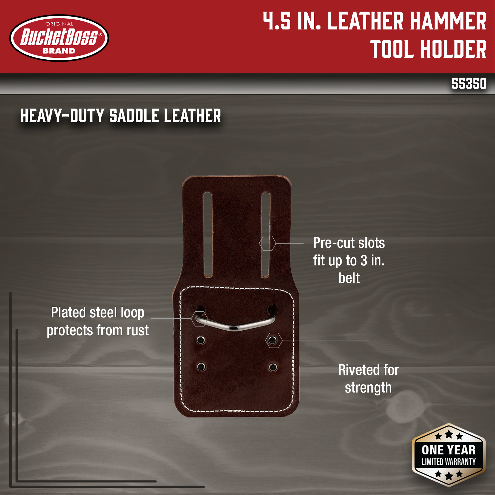 4.5 in. Leather Hammer Tool Holder