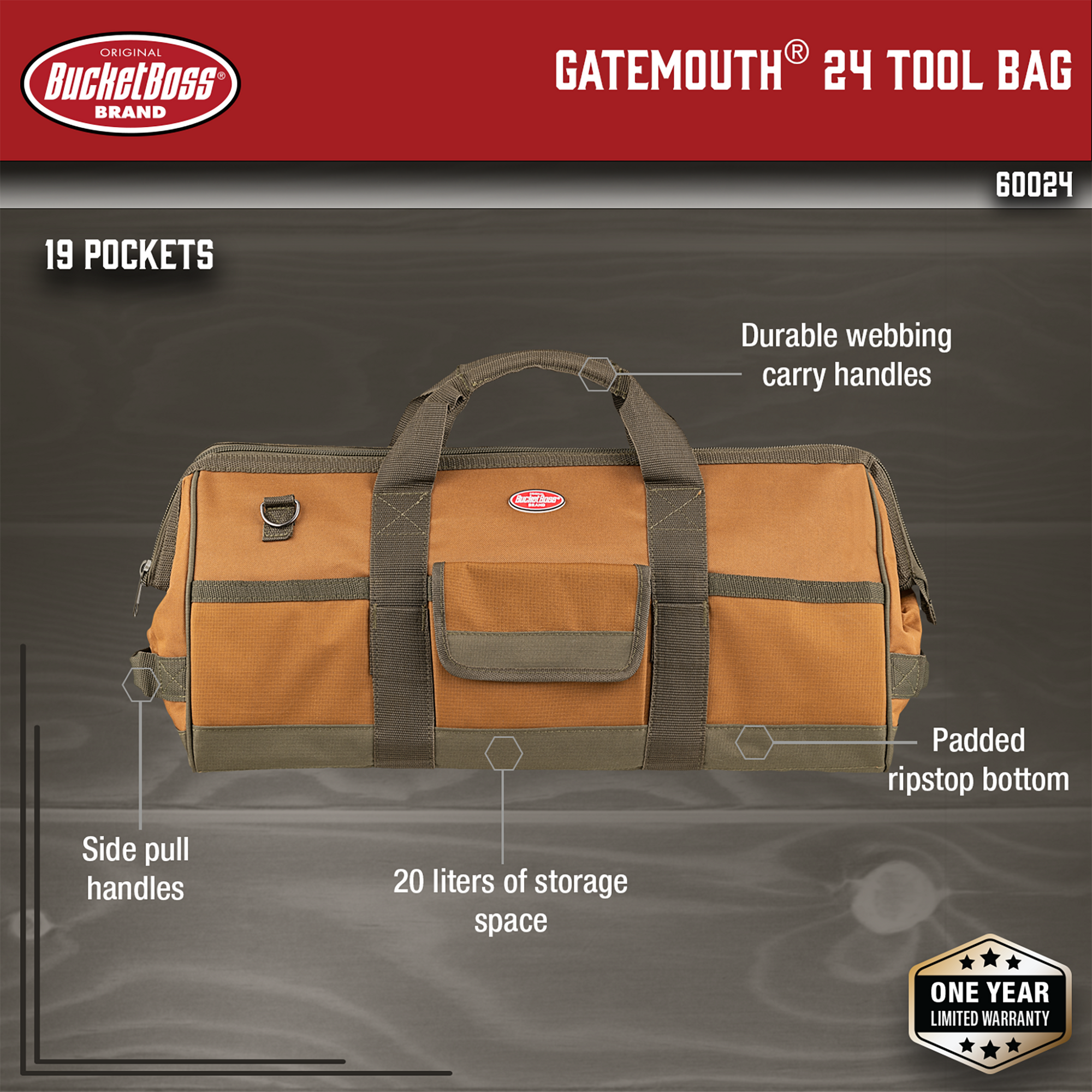 Gatemouth 24 Tool Bag