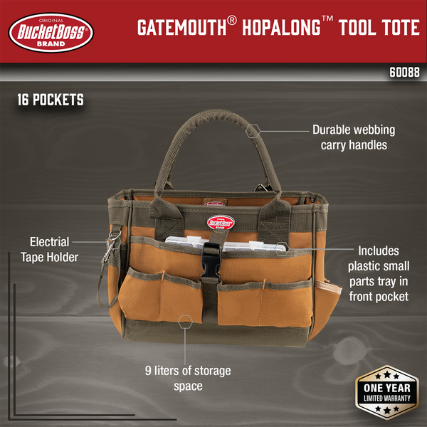 Bucket Boss 60020 Gatemouth Tool Bag 20-inch