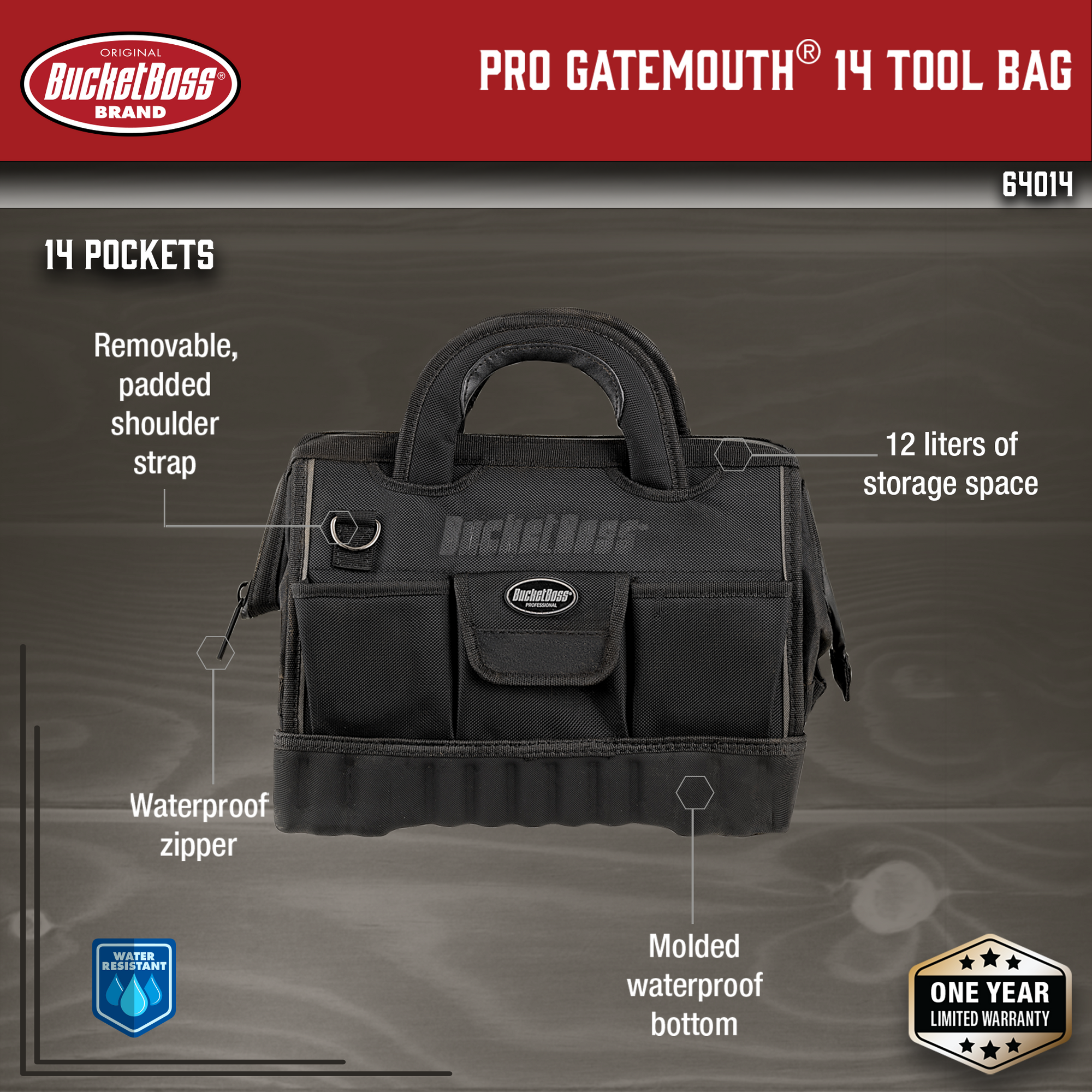 Pro Gatemouth 14 Tool Bag