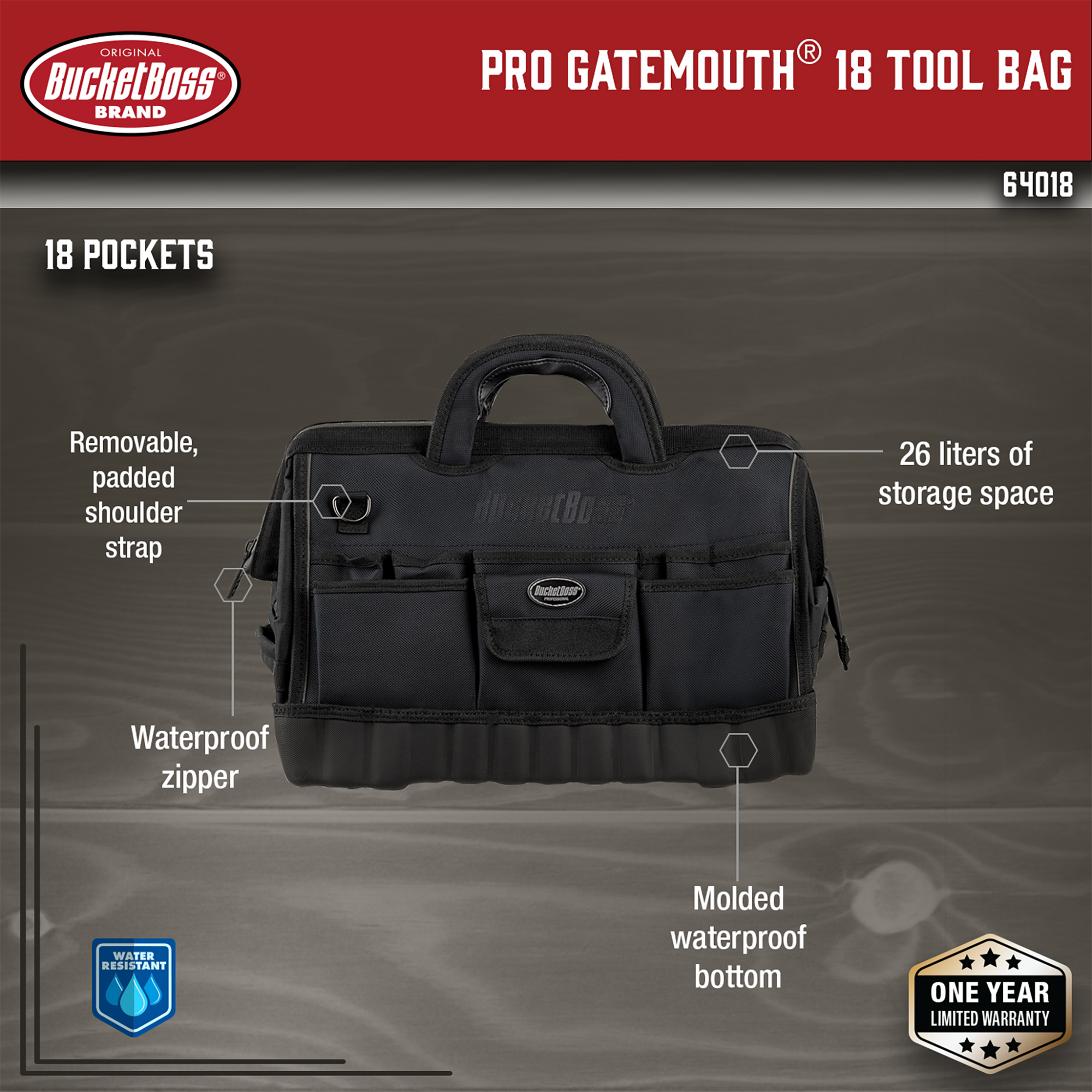 Pro Gatemouth 18 Tool Bag