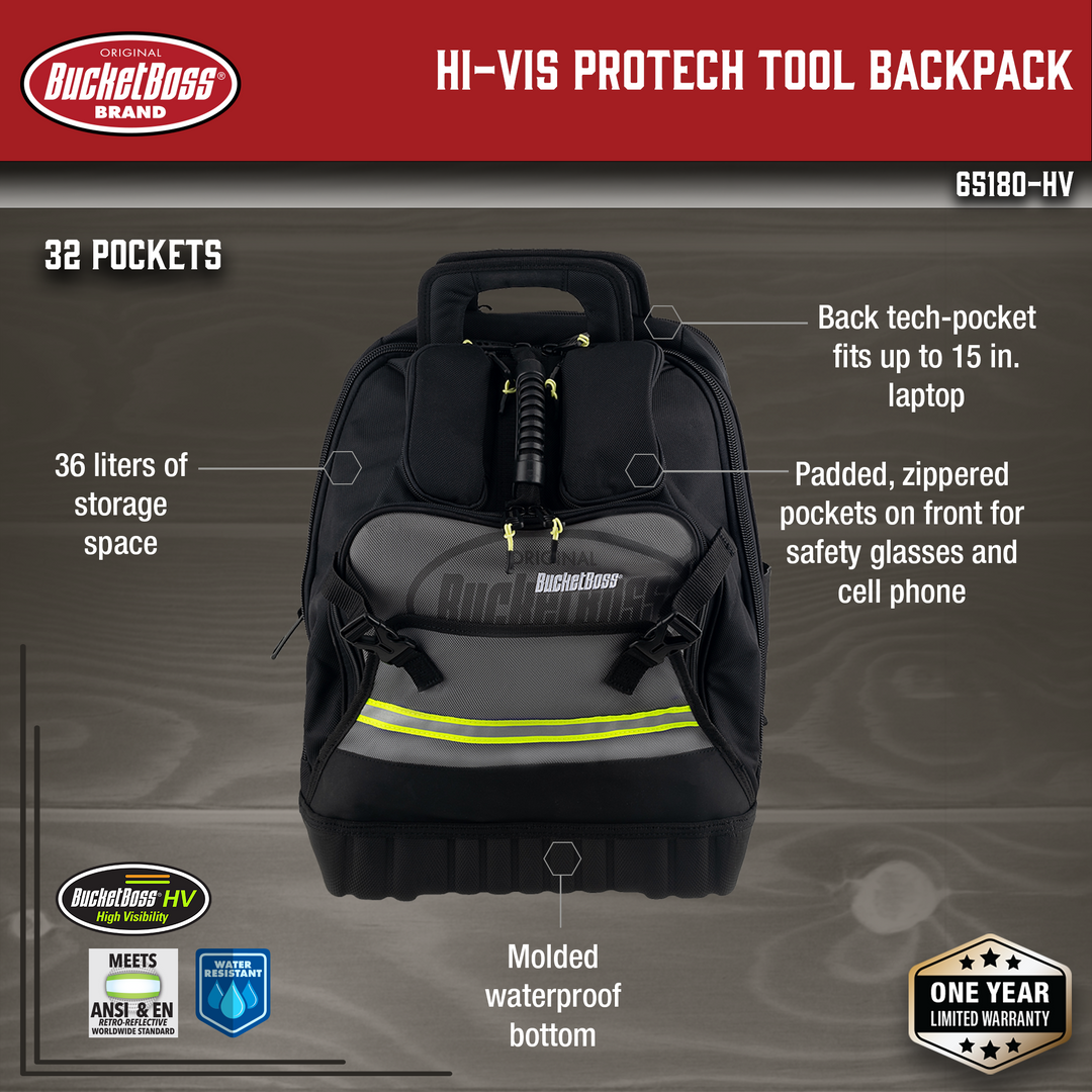 Hi-Vis ProTech Tool Backpack