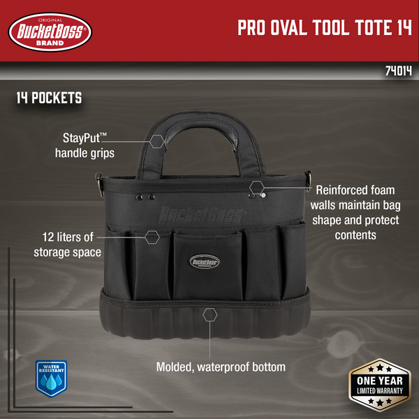 Bucket Boss Pro Gatemouth Tool Bag 14 64014