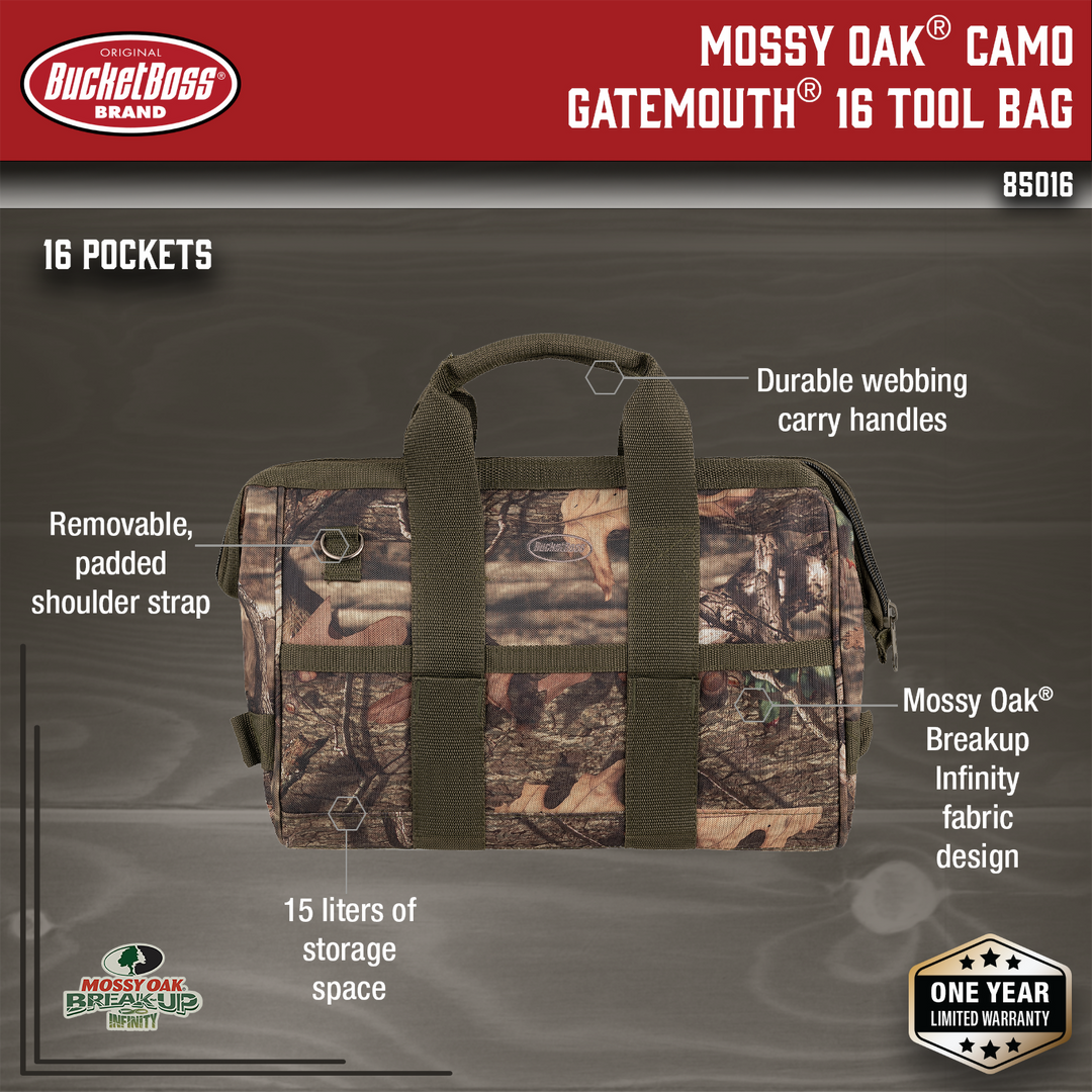 Mossy Oak® Camo Gatemouth 16 Tool Bag