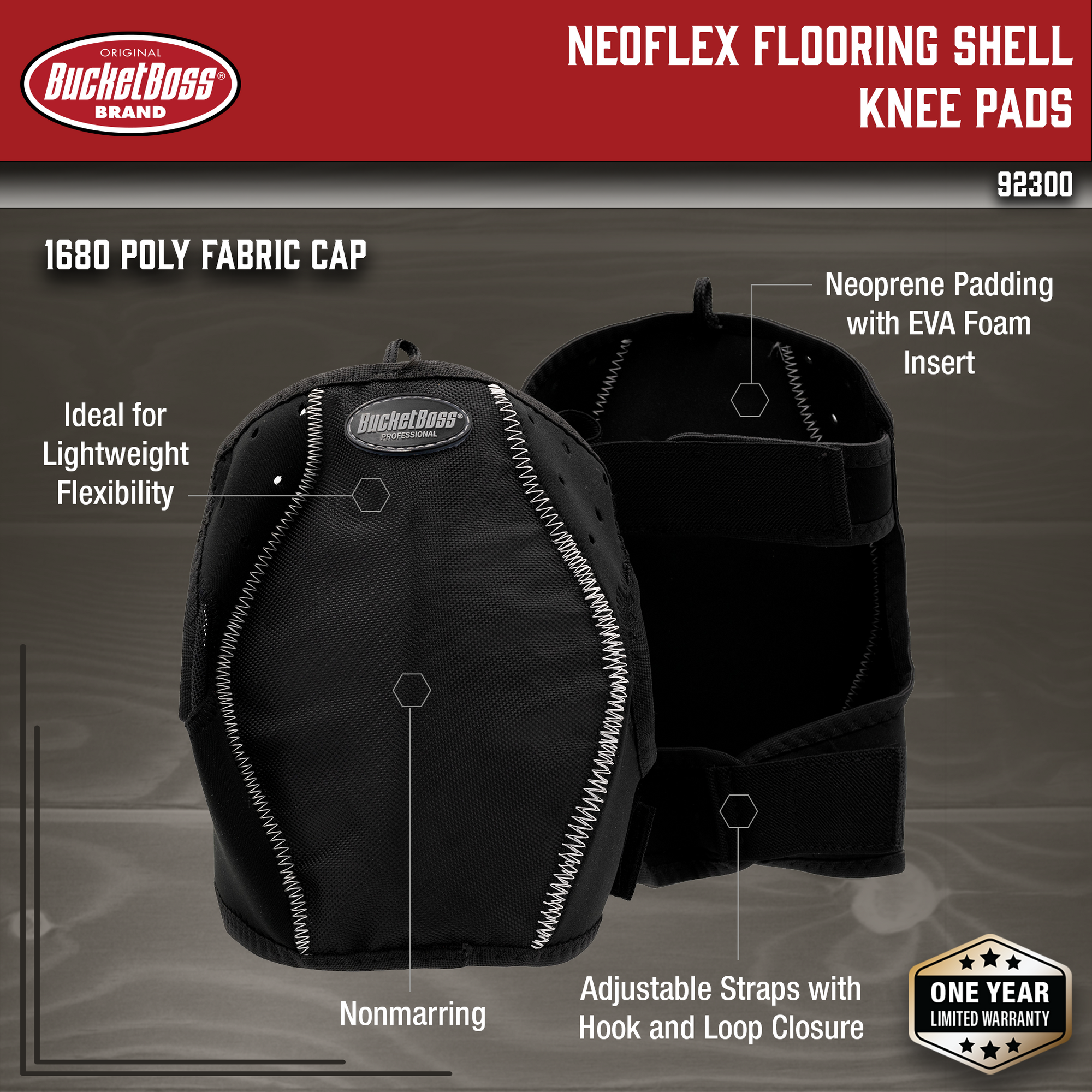 NeoFlex Flooring Shell Knee Pads