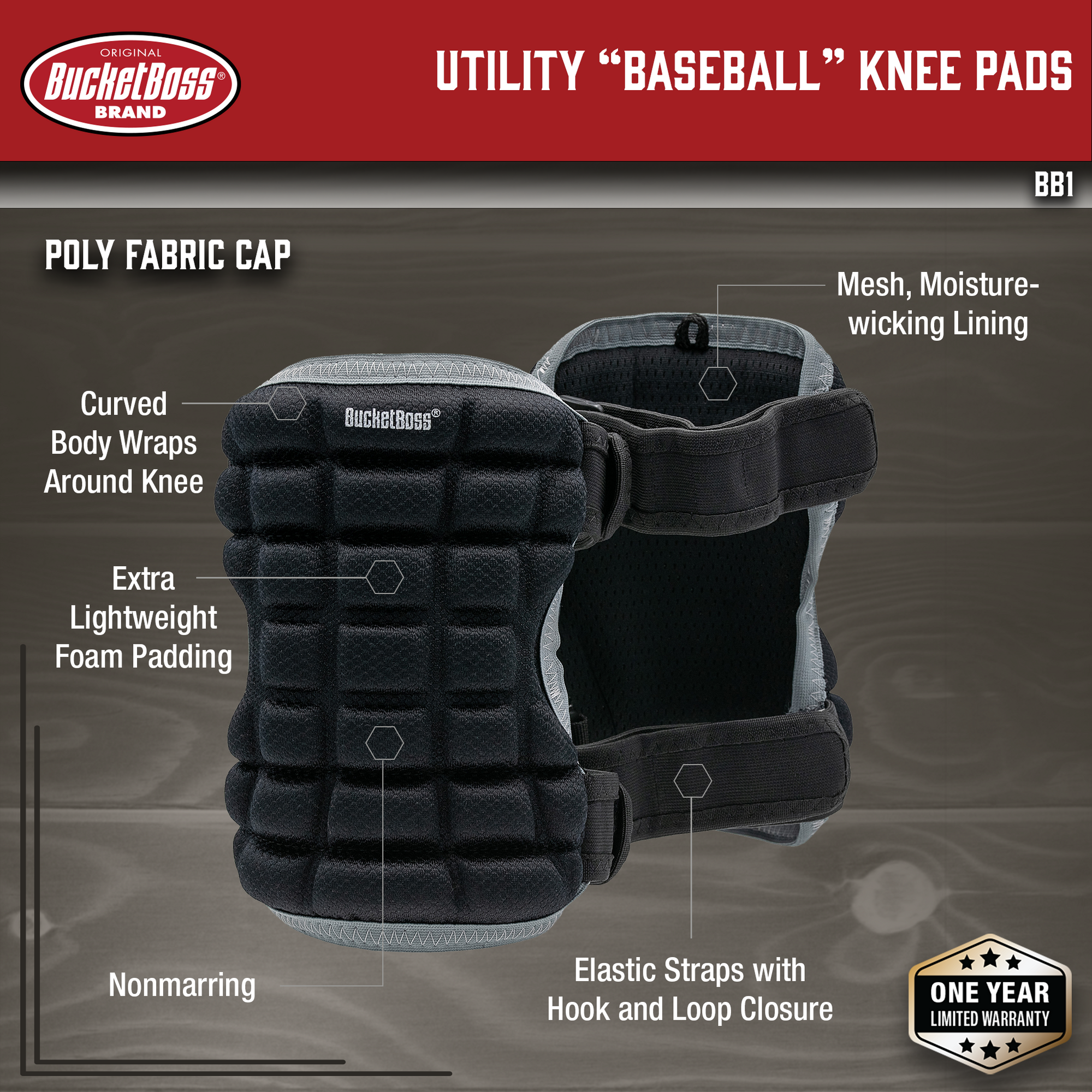Utility "Baseball" Knee Pads