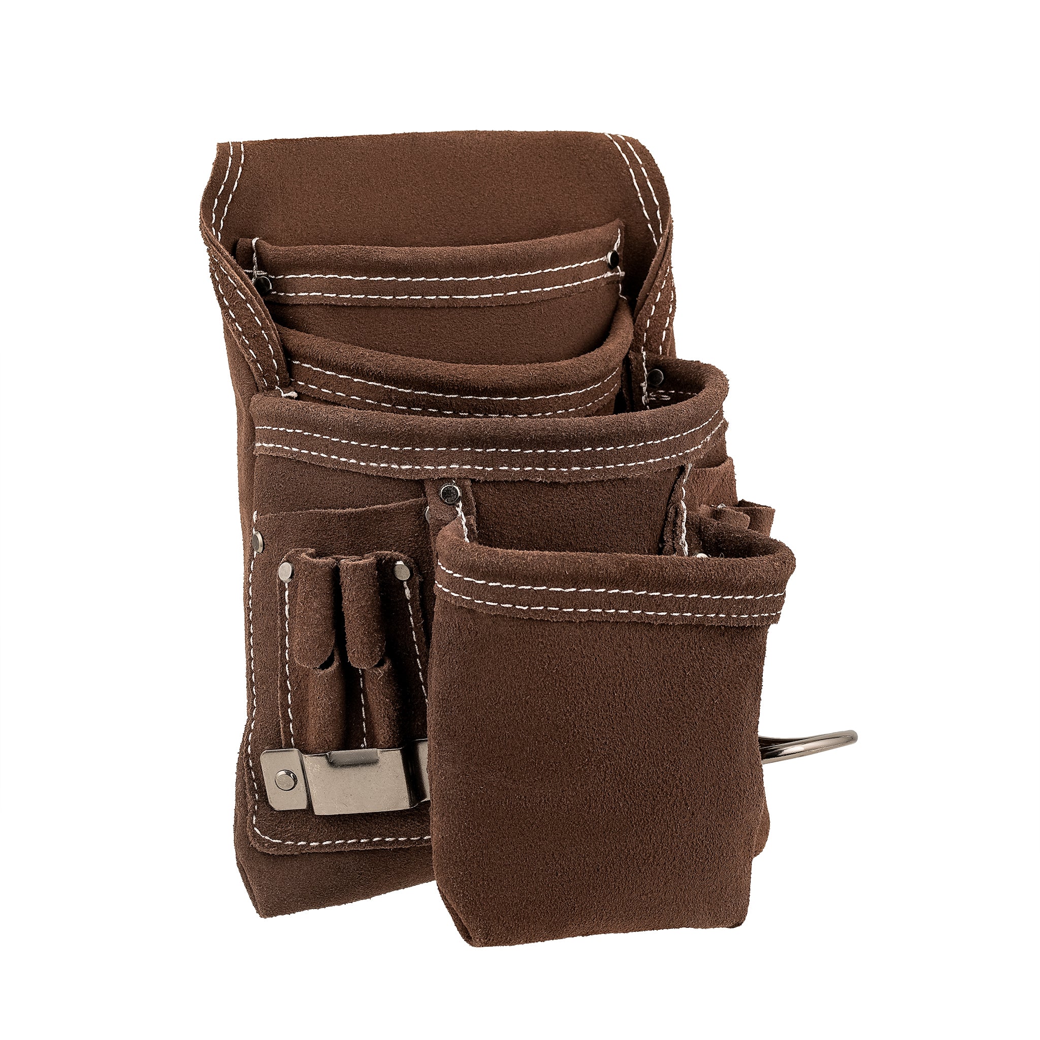 10 Pocket Suede Leather Pouch – Bucket Boss