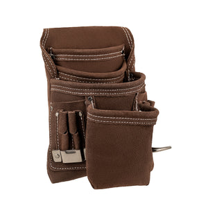 10 Pocket Suede Leather Pouch