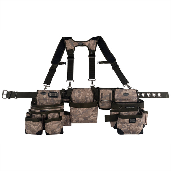 Digital Camo Framer s Tool Belt with Suspenders Bucket Boss