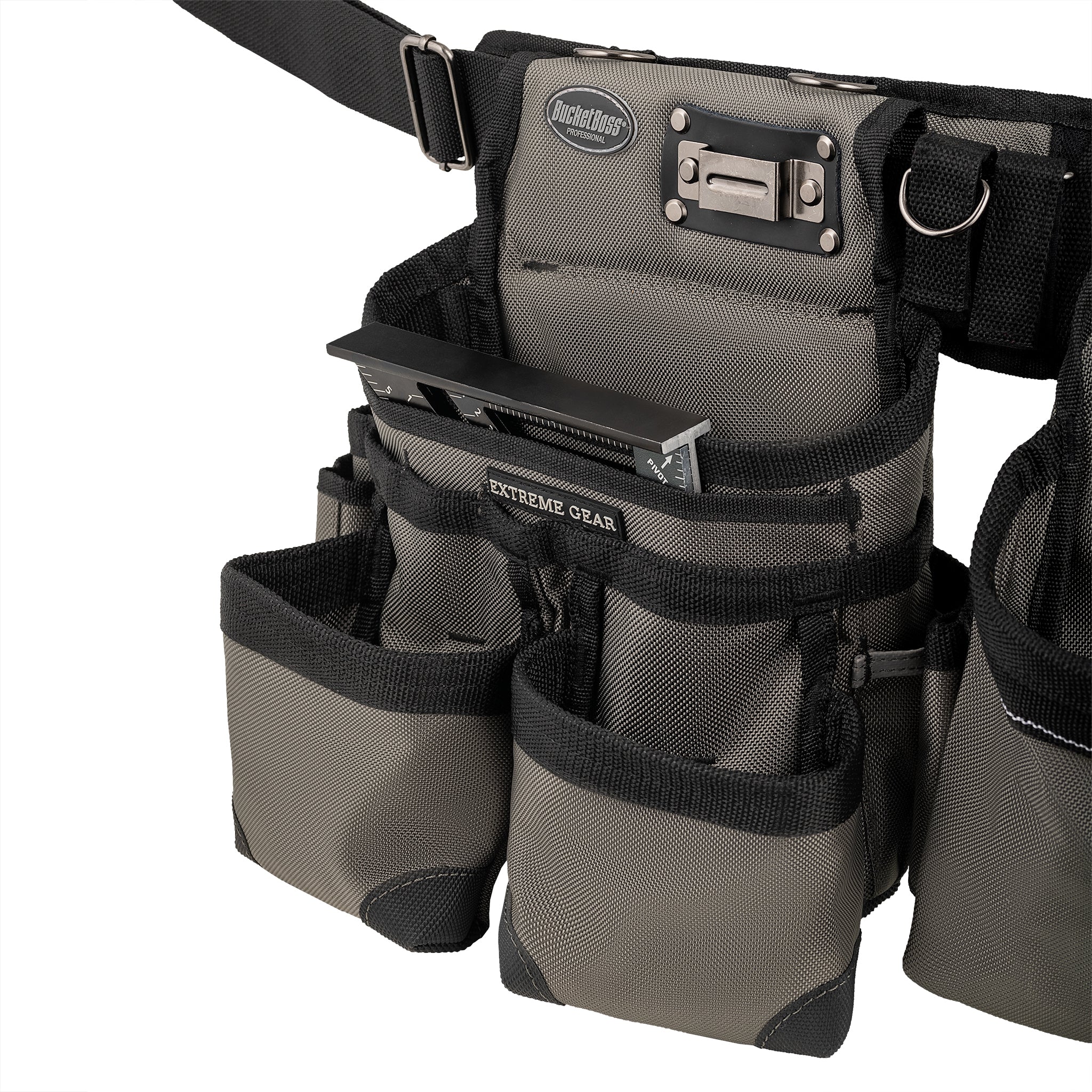 Grey Framer's Tool Belt with Suspenders – Bucket Boss