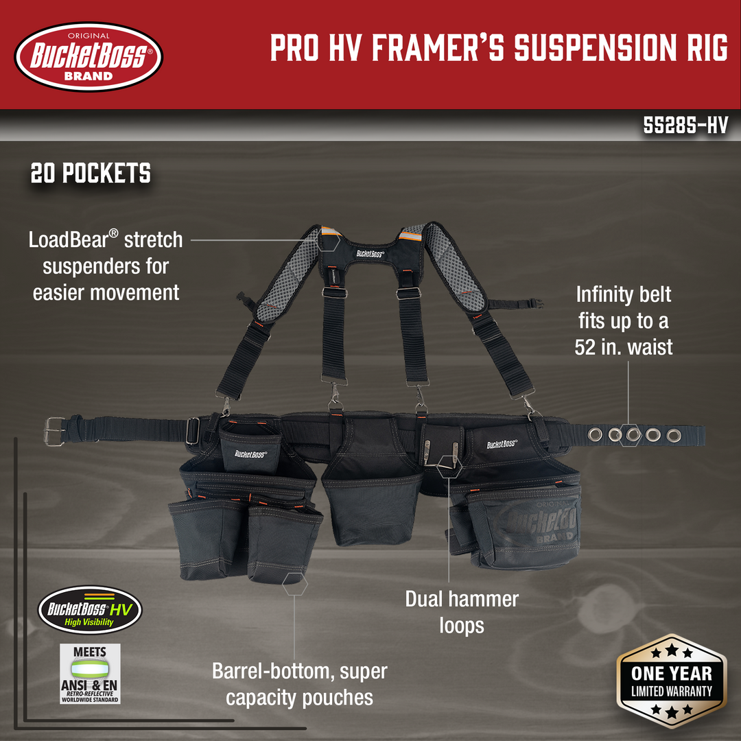 Pro Hi-Vis Framer's Suspension Rig – Bucket Boss