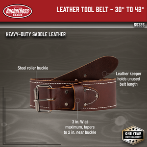 Leather Tool Belt - 30" to 42"