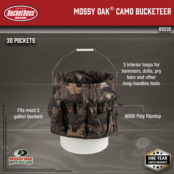 Mossy Oak® Camo Bucketeer - Bucket Boss