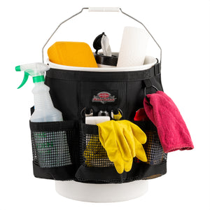 Bucket Boss Auto Boss Wash Boss Organizer for a 5 Gallon Bucket, with  Fast-Drying, Exterior Mesh Pockets for Car Supplies, Allowing for Soap and  Water